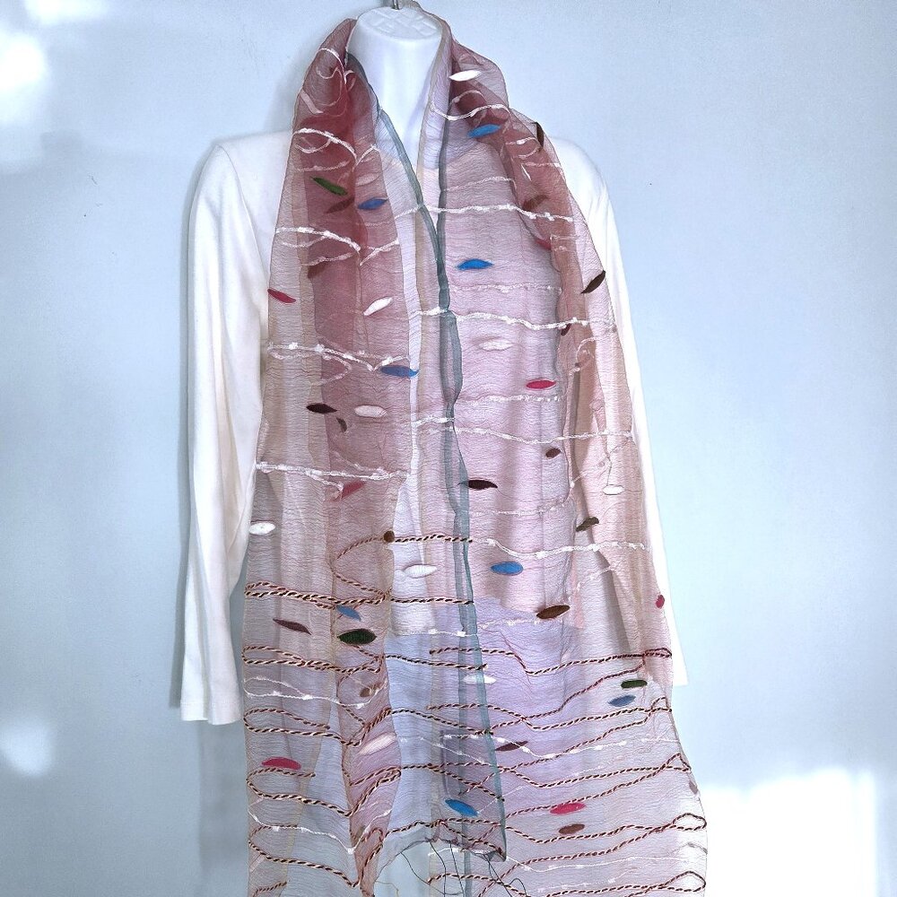 NWOT Rising Tide Silk Blend Lightweight Sheer Scarf Wrap